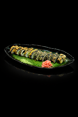 Friterad spicy lax rullar