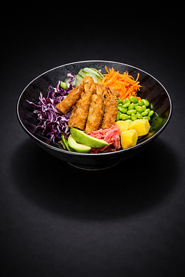 Poke bowl Tempura